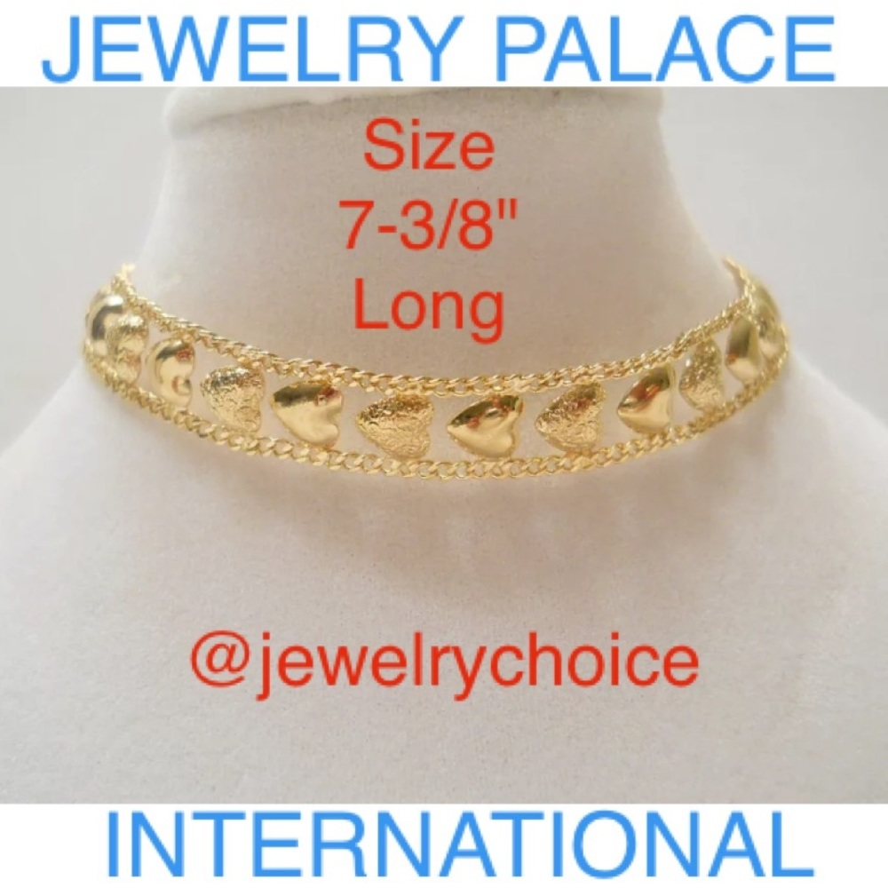 🆕14K Gold Filled Satino Lovely Heart Bracelet